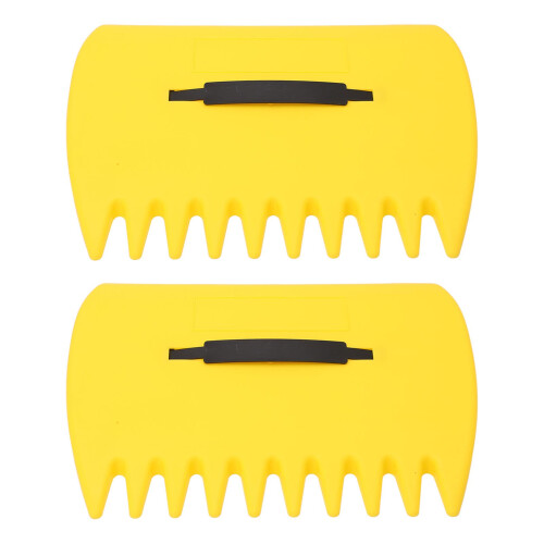 2PCS Serrated Leaf Rake Claws with Adjustable Straps for Garden and Yard Cleanup