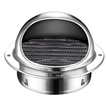 201 Stainless Steel Range Hood with Rainproof Kitchen Exhaust Vent Cover, Efficient WallMounted Design 110mm