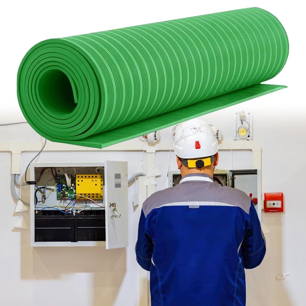Electrical Insulation Mat Voltage Rubber Safety Nonslip Waterproof Green For Switchgear 9113335211322
