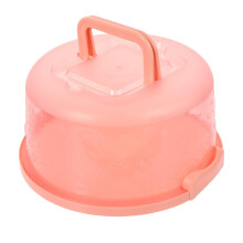 Cake Carrier with Handle and Transparent Lid, Plastic Cake Container for Birthday Parties and Outdoor Use