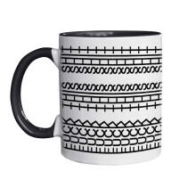 Funny Coffee Mug with Hidden Message, Novelty Ceramic Cup Gift for Friends and Coworkers, White Black