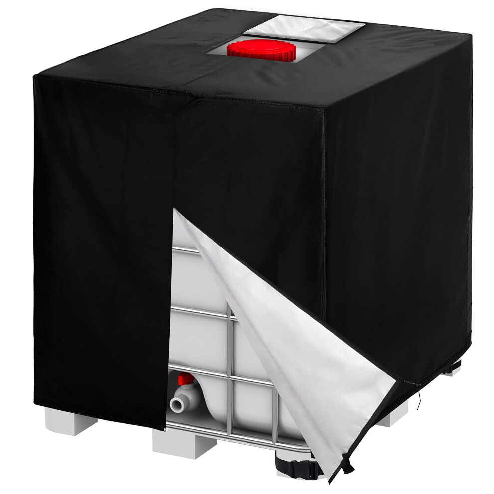Ibc Tote Cover 420D Oxford, Weatherproof 1000L Water Tank Protector With Uv Shield And Zipper Access 9113335196346