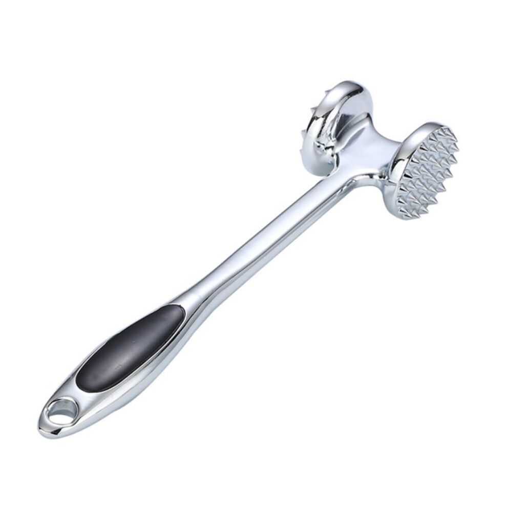 Meat Tenderizer Mallet With Dualsided Zinc Alloy Head For Steak Chicken Pork, Comfort Grip Kitchen Tool 9113335196544