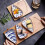 Ceramic Leaf Shape Dipping Bowls White Small Serving Dishes Stackable Condiment Dessert Plates 4