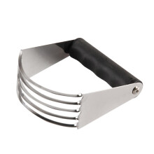Stainless Steel Pastry Cutter and Dough Blender with Ergonomic Grip for Baking and Mixing