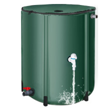 50 Gallon Collapsible Rain Barrel with Filter and Spigot for Garden Irrigation and Water Storage