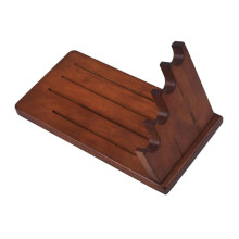 Acacia Wood Knife Storage Block with Non Slip Feet, Isometric Partition, Detachable Holder for Kitchen