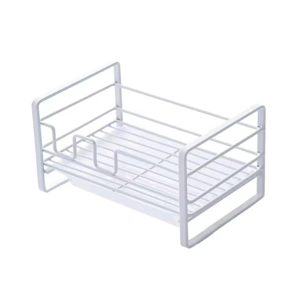 Kitchen Sink Sponge Holder Rustproof Sink Caddy Organizer For Soap And Brush, White 9070919256479