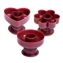 3pcs Nonstick Donut Mold Set with Flower and Heart Shapes for Baking Desserts and Treats