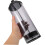 Straw Holder with Dustproof Lid, Plastic Storage Container for Kitchen Countertop Organizer, Grey 5