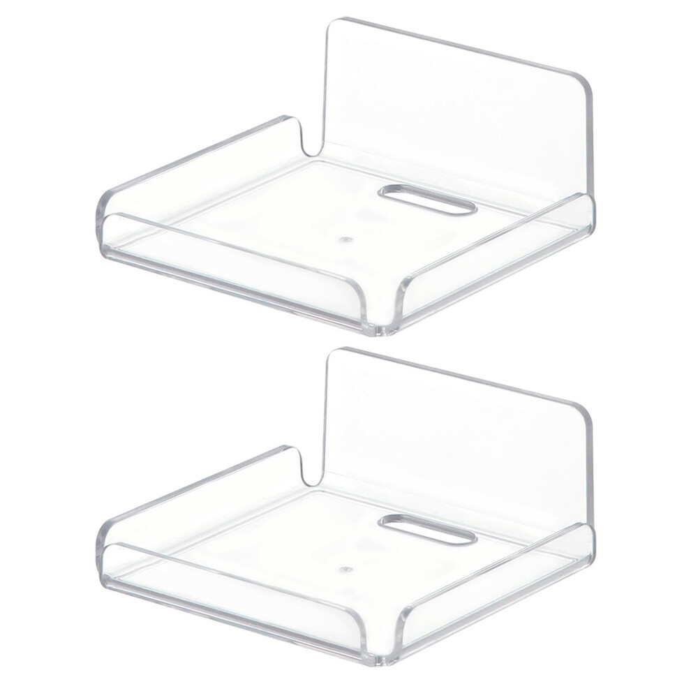 2 Pack Wall Mount Camera Bracket With Clear Acrylic Adhesive Shelf, Nodrill Easy Install 9113335213234