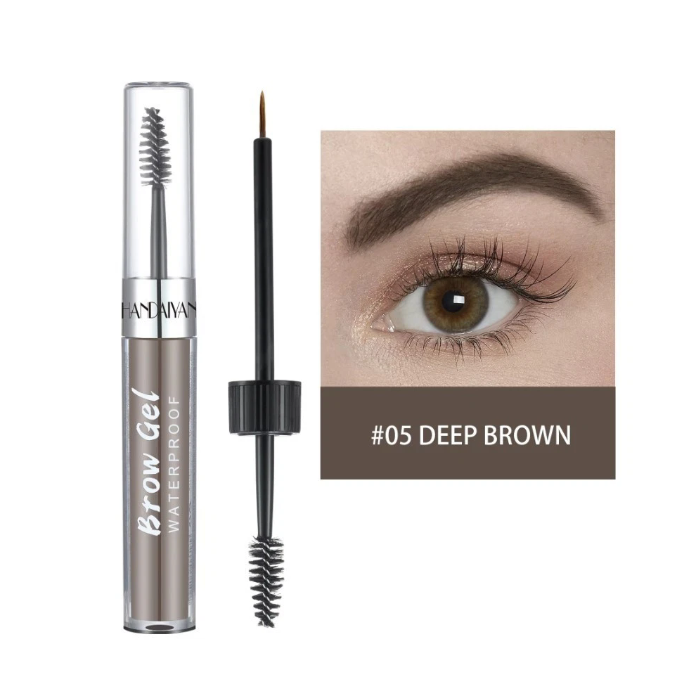 Gopatriot Memory Brown (#05 Deep ) Handaiyan Waterproof Liquid Eyebrow Gel With Brush Long Lasting Brow Makeup