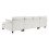 Living And Home Modern U-Shaped Chenille Sectional Sofa, White 4