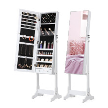 Free Standing Jewelry Armoire Cabinet with Full Length Mirror