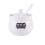 Sugar Bowl Ceramic Spice Jar with Lid and Spoon, Cute HandDrawn Pattern White 200ml 1