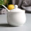Sugar Bowl Ceramic Spice Jar with Lid and Spoon, Cute HandDrawn Pattern White 200ml 5