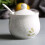 Sugar Bowl Ceramic Spice Jar with Lid and Spoon, Cute HandDrawn Pattern White 200ml 4