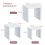 AINPECCA (3pcs White) 3PCS Nested Coffee Table Set High gloss Sofa Side 5