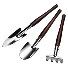 Garden Tool Set Stainless Steel with Wooden Handles, Ergonomic Grip for Indoor Outdoor Plants