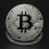 SILVER PLATED Bitcoin Token w/Display Case 1