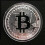 SILVER PLATED Bitcoin Token w/Display Case 5