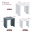 AINPECCA (Grey+White+White) 3PCS Nested Coffee Table Set High gloss Sofa Side 3