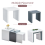AINPECCA (Grey+White+White) 3PCS Nested Coffee Table Set High gloss Sofa Side 4