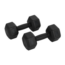 Pair of 10kg Hex Dumbbells with Non-slip Grip