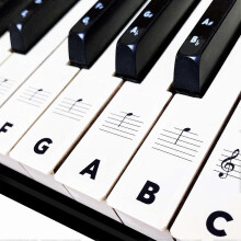 Adesivi per tastiere di pianoforte per principianti 88/76/61/54/49/37 - Adesivi per pianoforte rimovibili, trasparenti, a doppio strato