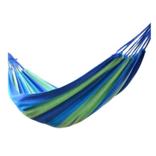 Camping Hammock with Straps Heavy Duty Canvas Striped Outdoor Hammock for Garden Patio 280x80cm