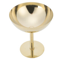 Gold Stainless Steel Dessert Cups with Footed Base for Ice Cream, Yogurt, Salad and Pudding