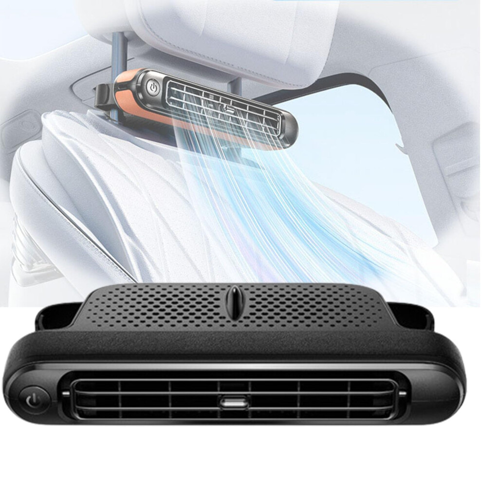 Car Cooling Fan With Speed Cooling, Usb Headrest Rear Seat Fan, 3Speed Low Noise, 2Pcs Black 9113335206922