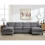 Living And Home Modern U-Shaped Chenille Sectional Sofa, Grey 2
