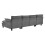 Living And Home Modern U-Shaped Chenille Sectional Sofa, Grey 4