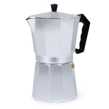 12 Cup Espresso Coffee Maker Aluminum Stovetop Moka Pot Fast Brewing Rich Aroma Easy Clean