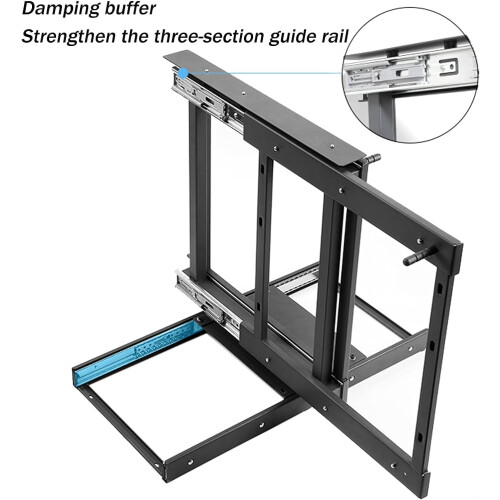 2 Tier Pull Out Shelf for Kitchen Cabinets, Adjustable Blind Corner Organizer for 800mm/900mm 1