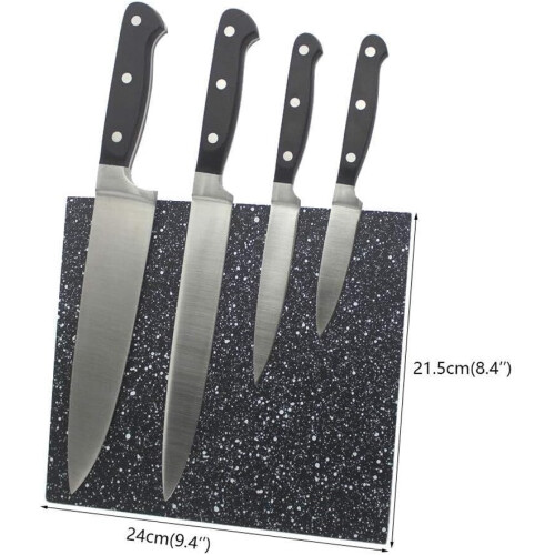 Magnetic Knife Block Holder with Strong Lock, Foldable SpaceSaving Stand for Kitchen Organization 1