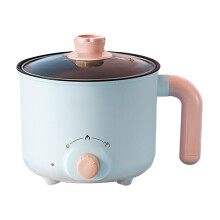 Electric Hot Pot Mini Electric Cooker with Stainless Steel Steamer, Fast Heating and Anti Dry Burn