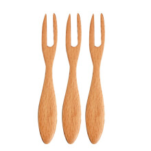 3 PCS Cake Fork Fruit Picks Forks Wedding Party Supplies Dessert Fashion Bamboo Wooden
