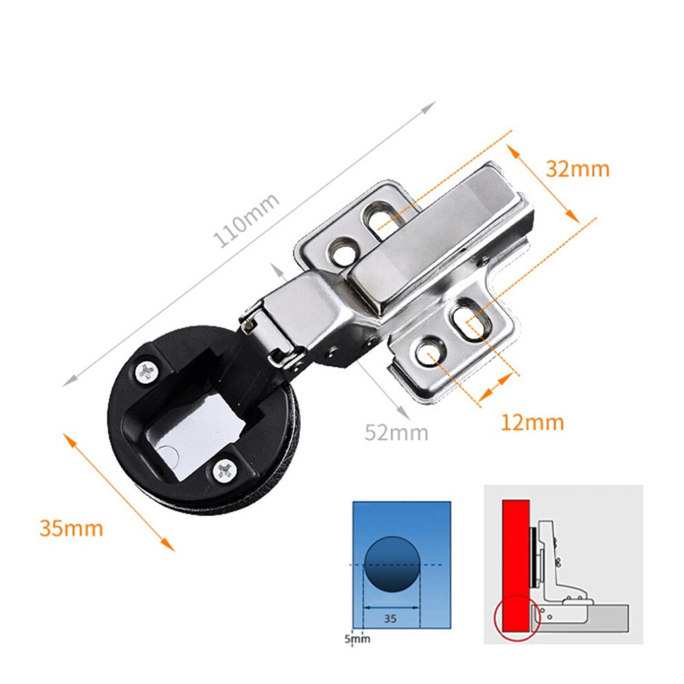 Zriyin Mini Round Head Glass Hinge Damping Hydraulic Buffer Glass Furniture Hinge Wine,Large 9377112352114