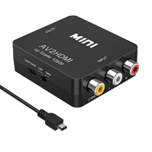 RCA to HDMI Adapter - Analog to Digital Signal Converter, 1080p, Black