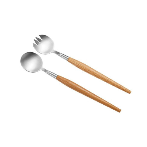 Salad cutlery 2 pieces, wood, 28cm Tree