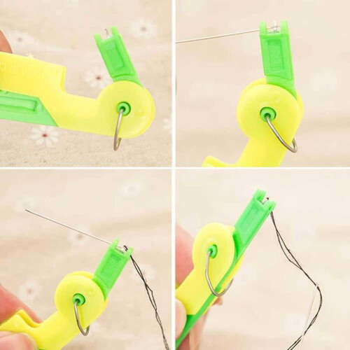 5Pcs Automatic Threader Easy Sewing Needle Device for Elderly Housewife Use Thread Guide Tool 1