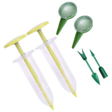 Mini Gardening Tool Set for Indoor Plants and Balcony Containers, 6Piece Kit with Adjustable Dispenser