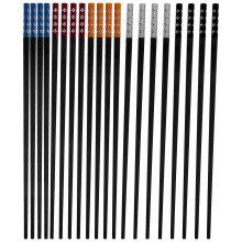 10 Pairs Heat Resistant Alloy Chopsticks with Non Slip Grip, Reusable Dishwasher Safe for Dining