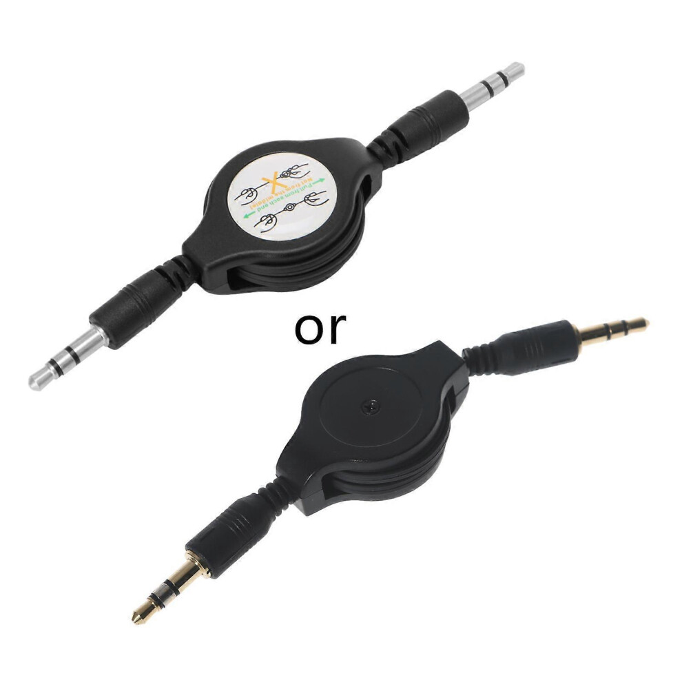 (As Show, One Size) Easy To Carry Retractable 3.5Mm Car Aux Music Line Cable Cord For Tablet Cellphone Mp3/4/5 3364096762264