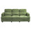 Living And Home 3-Seater Chenille Upholstered Sofa with Pillows, Green 2