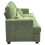 Living And Home 3-Seater Chenille Upholstered Sofa with Pillows, Green 3