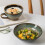 Ceramic Salad Bowl Retro Irregular Design Stackable for Kitchen Noodle Fruit Snack Serving 3