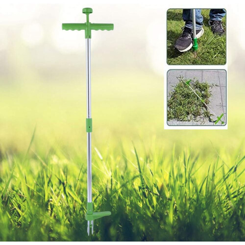 Weed Puller Long Handle Ergonomic 3Claw Tool for Efficient Lawn and Garden Root Removal 1